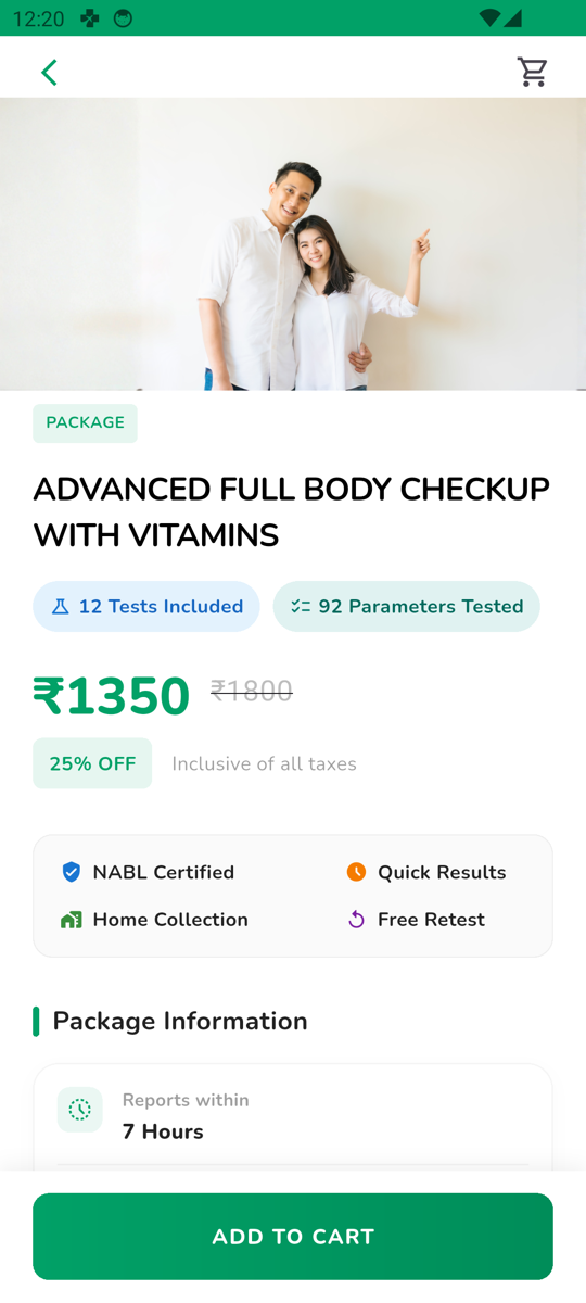 Zet Health Step 1 Details Screen